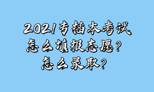 2021专插本考试怎么填报志愿？怎么录取？(图1)